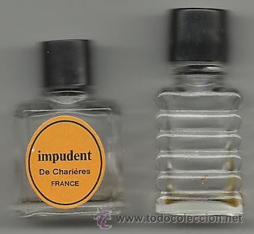Miniaturas de perfumes antiguos: BONITA PAREJA DE FRASQUITOS DE PERFUME EN MINIATURA 3,5 x 1,5 cm