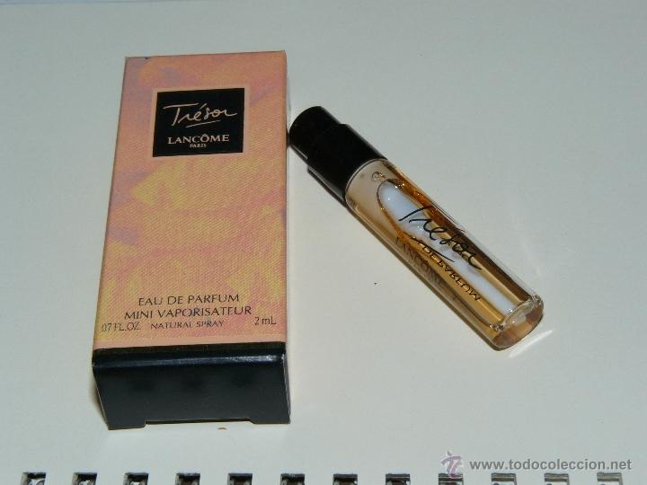 Miniaturas de perfumes antiguos: Tresor Lancome pulverizador con caja