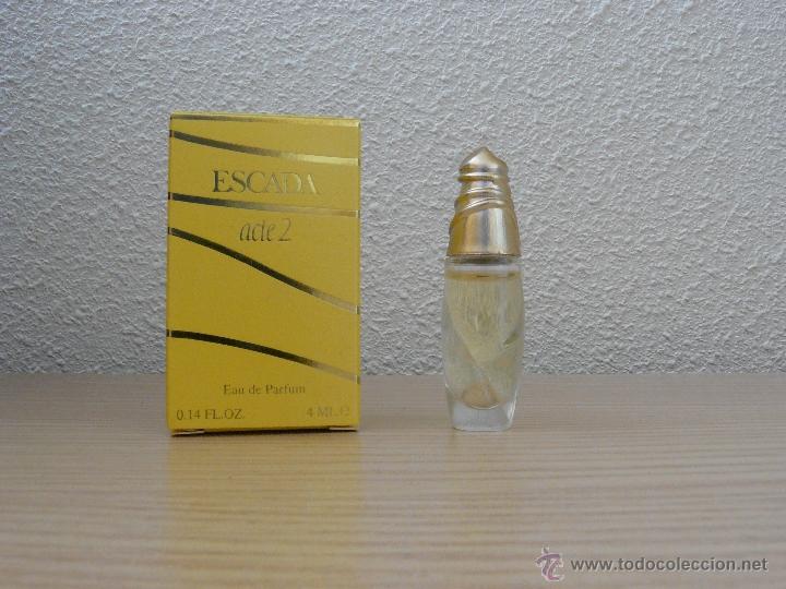 Miniaturas de perfumes antiguos: Miniatura perfume Escada Acte 2 con caja
