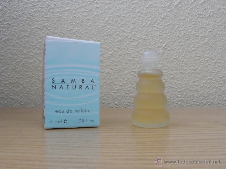 Miniaturas de perfumes antiguos: Miniatura de perfume Samba Natural con caja