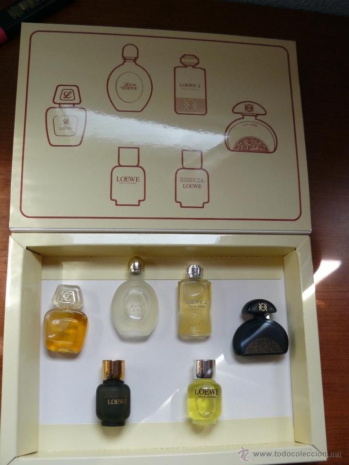 Miniature di profumi antiche: Estuche con 6 miniaturas loewe.