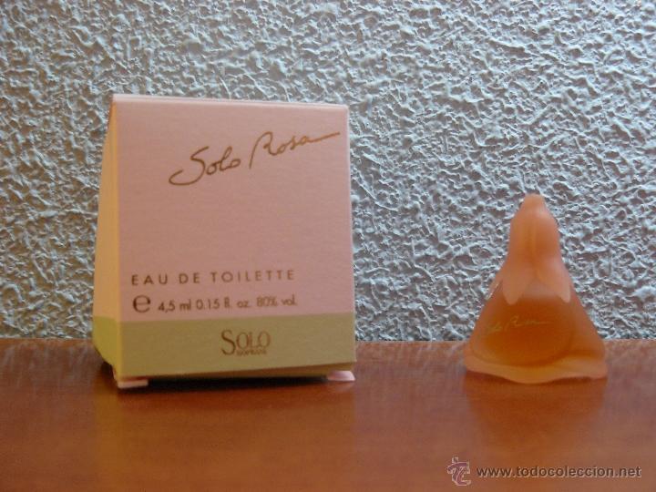 Miniaturas de perfumes antiguos: Miniatura de perfume Solo Rosa - Foto 1