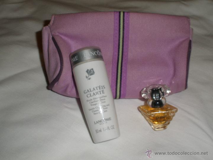 Miniaturas de perfumes antigos: LOTE LANC&Ocirc;ME - MINIATURA TRESOR, GALAT&Eacute;IS CLART&Eacute; Y NECESER
