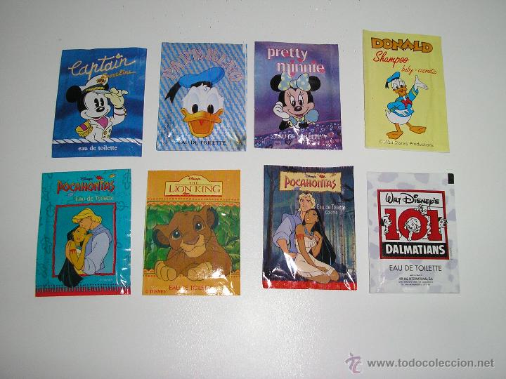 Miniaturas de perfumes antigos: ANTIGUOS SOBRES DE TOALLITAS COLONIAS INFANTIL DISNEY