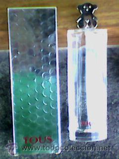 Miniaturas de perfumes antigos: Frasco vaporizador perfume eau de toilette tous tapon osito con su caja original 90 ml