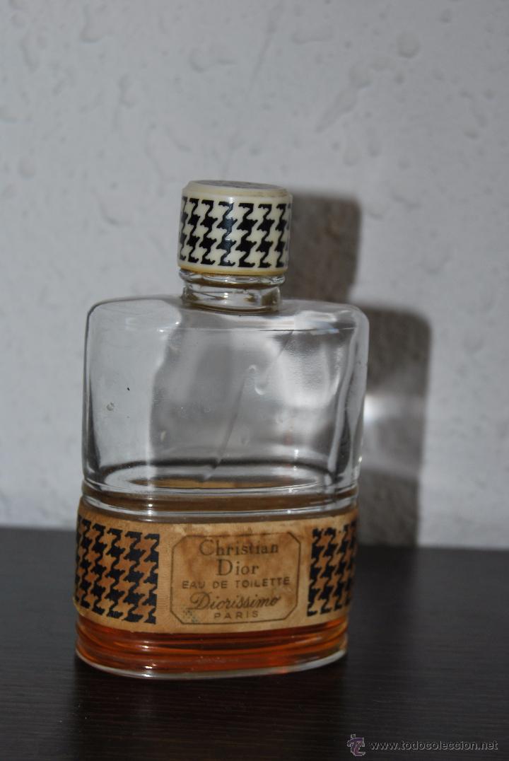 Miniatures of antique perfumes: FRASCO DE PERFUME CHRISTIAN DIOR - EAU DE TOILETTE DIORISSIMO - PAR&Iacute;S - A&Ntilde;OS 50-60