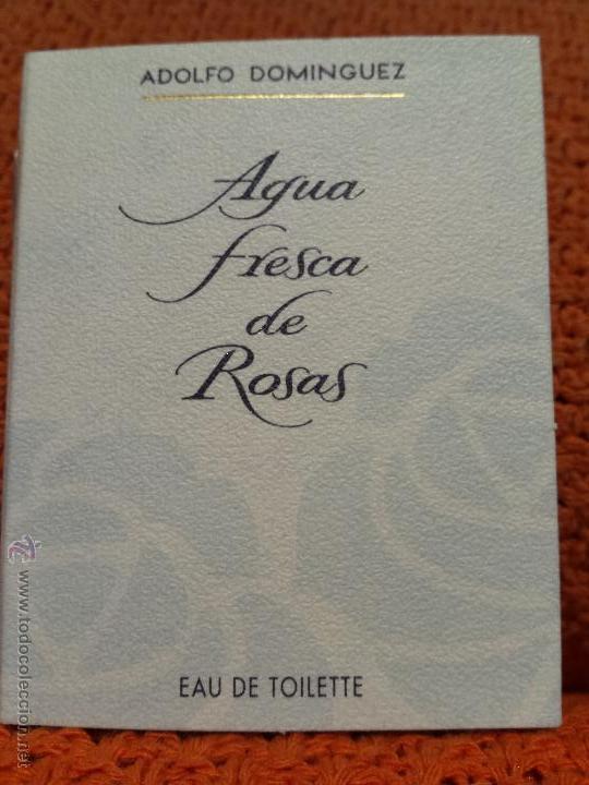 Miniaturas de perfumes antigos: MUESTRA MINIATURA COLONIA AGUA FRESCA DE ROSAS ADOLFO DOMINGUEZ