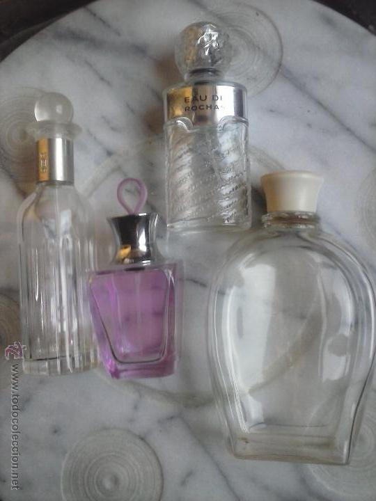 Miniaturas de perfumes antigos: Lote 4 frascos de col&oacute;nia .
