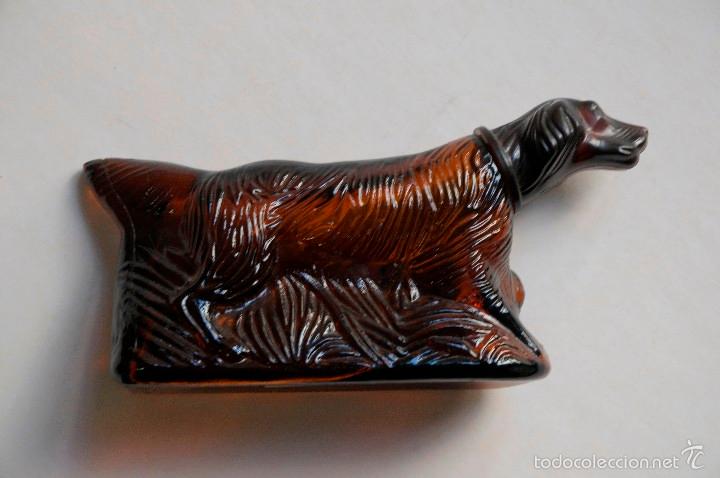 Miniaturas de perfumes antiguos: botella perro seter irlandes - Foto 4