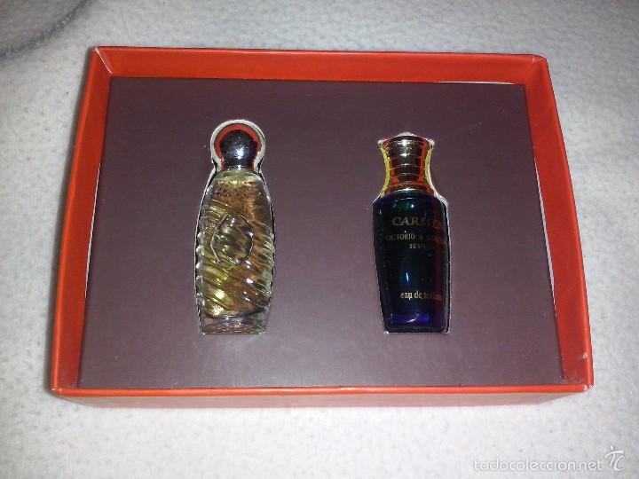 &Eacute;chantillons de parfums anciens: Miniaturas Carmen Victorio y Luccino sin usar