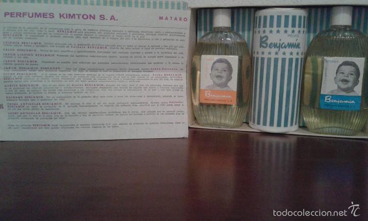 Miniaturas de perfumes antigos: Estuche infantil completo y nuevo de perfumeria Infantil. Benjamin de Kimton S.A.