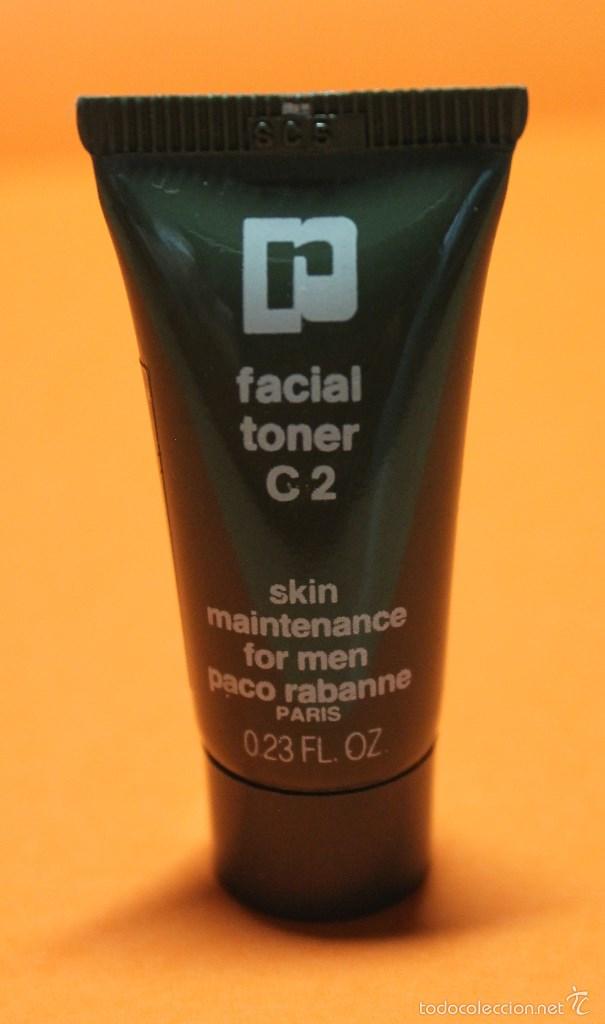 Miniaturas de perfumes antigos: MINI TUBO. SKIN MAINTENANCE FOR MEN. PACO RABANNE. PARIS. FACIAL TONER C2. Ver foto.