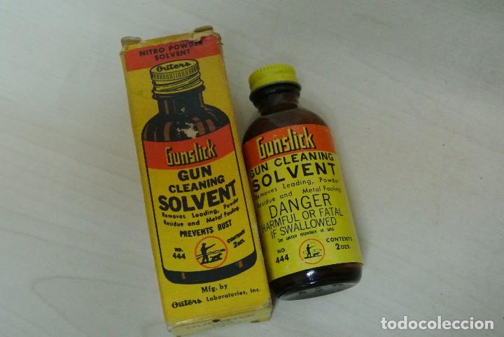 Miniaturas de perfumes antiguos: BOTELLA DE GUN CLEANIING SOLVENT - Foto 2