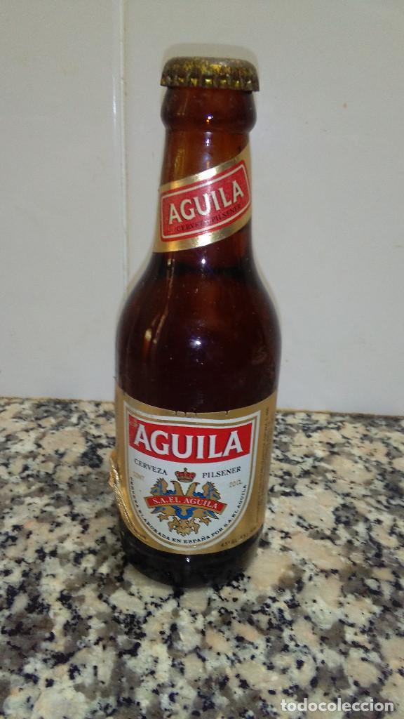 Miniaturen von alten Parf&uuml;men: CERVEZA AGUILA  ETIQUETAS DE PAPEL LIQUIDO ORIGINAL CHAPA CORONA