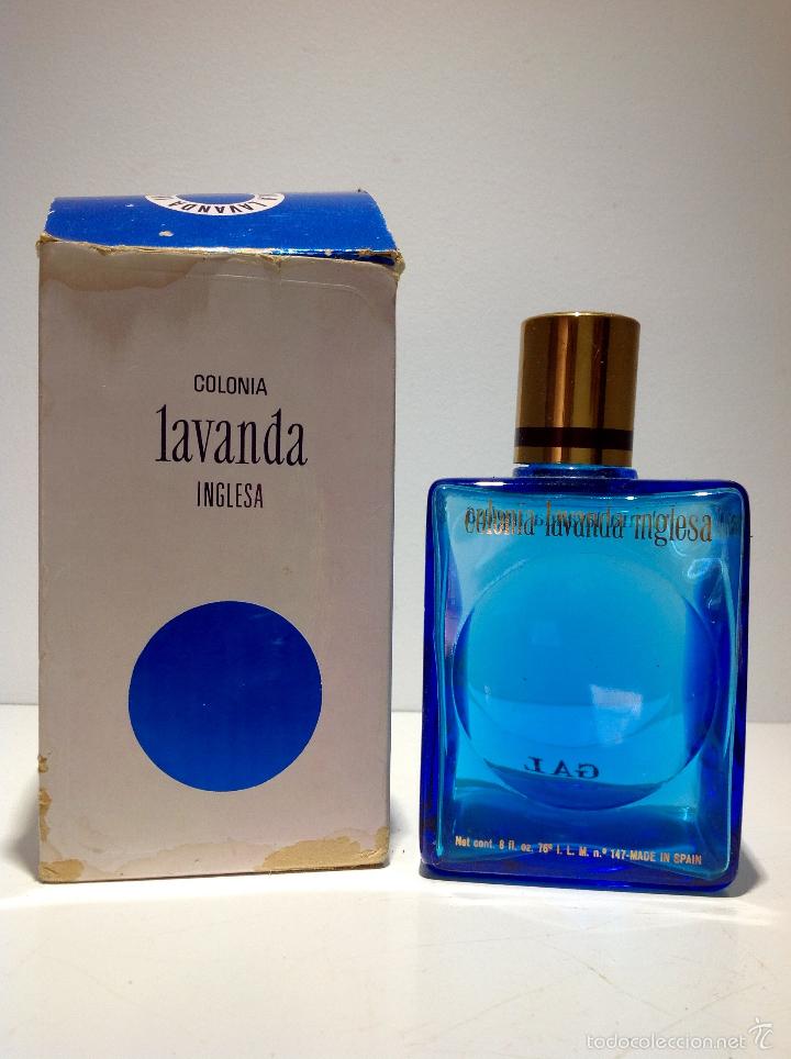Miniatures of antique perfumes: ANTIGUO ENVASE BOTELLA DE COLONIA LAVANDA INGLESA VACIA