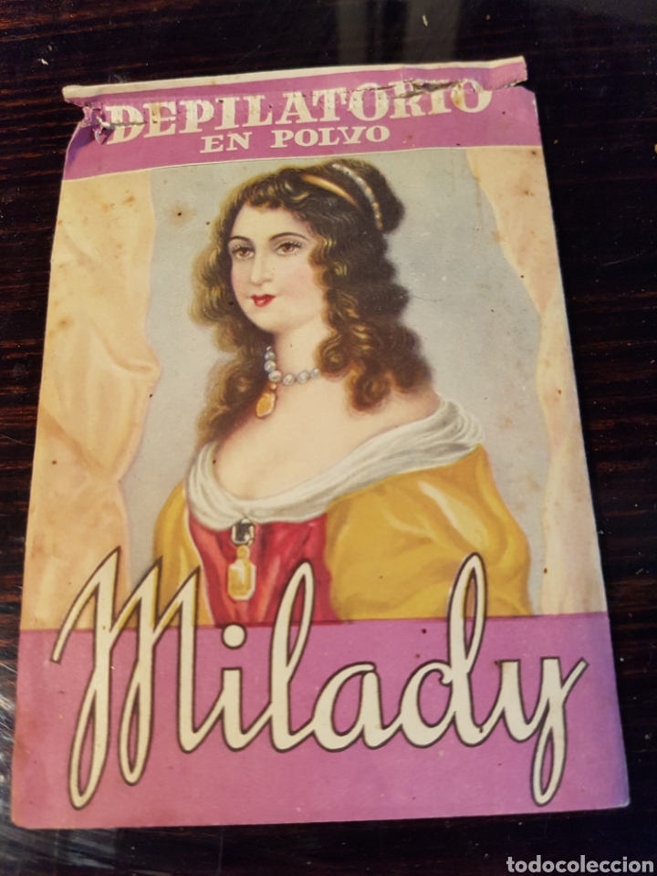 &Eacute;chantillons de parfums anciens: Depilatorio en polvo, sobre y contenido, Milady Laboratorios a. puig, barcelona