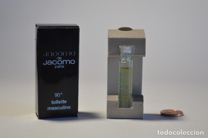&Eacute;chantillons de parfums anciens: MINIATURA COLONIA PERFUME JACOMO DE JACOMO PARIS TOILETTE MASCULINE INCLUYE CAJA PIEZA COLECCIONISMO