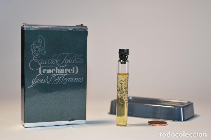 Miniature di profumi antiche: MINIATURA COLONIA PERFUME EAU DE TOILETTE CACHAREL POUR L'HOMME MADE IN FRANCE INCLUYE CAJA