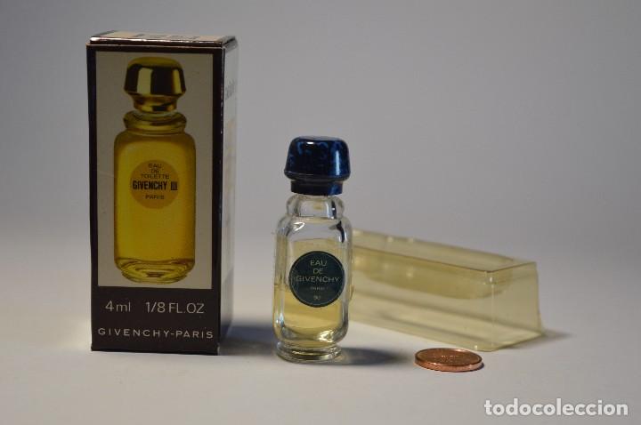 Miniature di profumi antiche: MINIATURA COLONIA PERFUME GIVENCHY III PARIS EAU DE TOILETTE INCLUYE CAJA PIEZA COLECCIONISMO