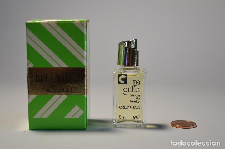 &Eacute;chantillons de parfums anciens: MINIATURA COLONIA PERFUME MA GRIFFE PARFUM DE TOILETTE CARVEN PARIS INCLUYE CAJA PIEZA COLECCIONISMO