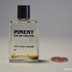 Miniaturas de perfumes antiguos: MINIATURA COLONIA PERFUME PIMENT EAU DE TOILETTE PAYOT POUR HOMMES PEQUEÑO FRASCO PIEZA COLECCIÓN. Lote 91453135