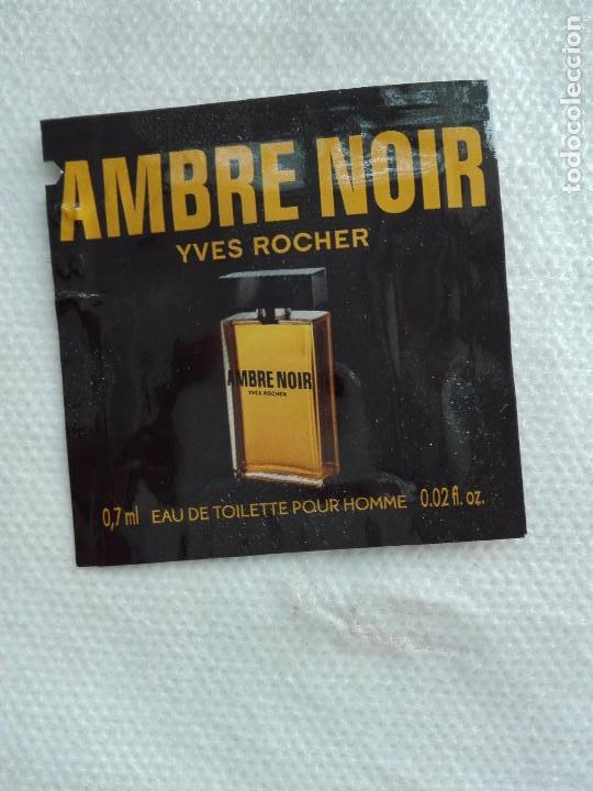 Miniaturen von alten Parf&uuml;men: SOBRE MUESTRA - EAU DE TOILETTE - AMBRE NOIR / YVES ROCHER  - NUEVO