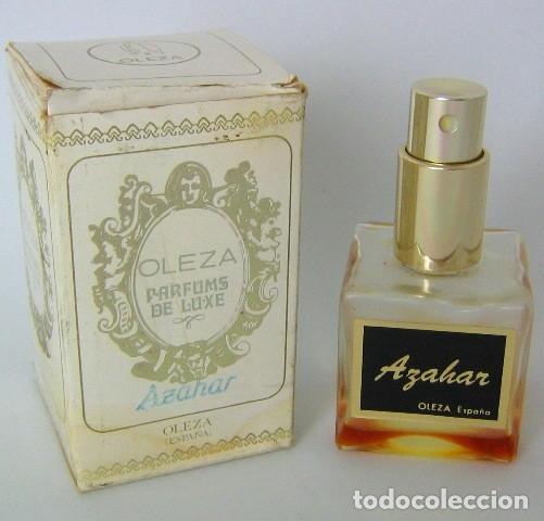 Miniaturas de perfumes antigos: ST 614 OLEZA (ESPA&Ntilde;A) PARFUMS DE LUXE AGAHAZAR, CAJA ORIGINAL, DE 4X8 CMS, ESTA VACIO