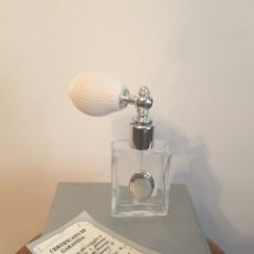 Miniaturas de perfumes antiguos: PERFUMERO DE CRISTAL Y PLATA. Lote 103344135