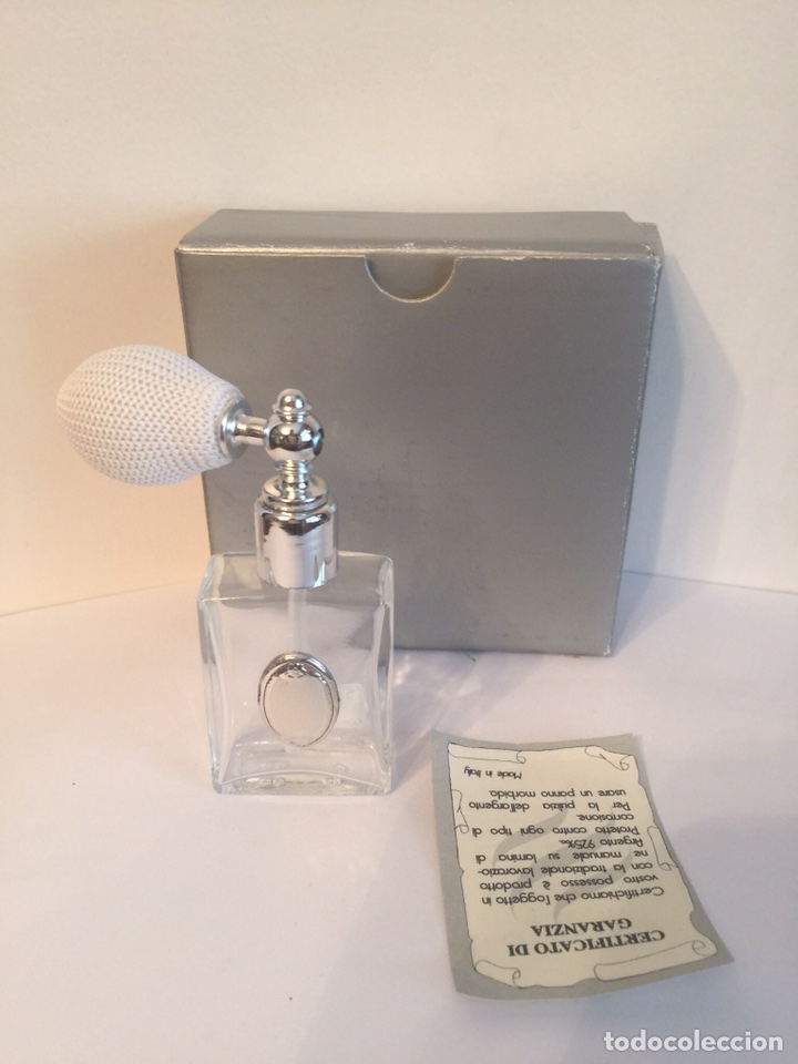 Miniaturas de perfumes antiguos: PERFUMERO DE CRISTAL Y PLATA - Foto 5