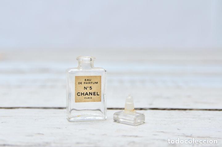 Miniaturen von alten Parf&uuml;men: PERFUME CHANEL MINIATURA FRASCO COLONIA N5 MINI EAU PARFUM PARIS BOTE CRISTAL