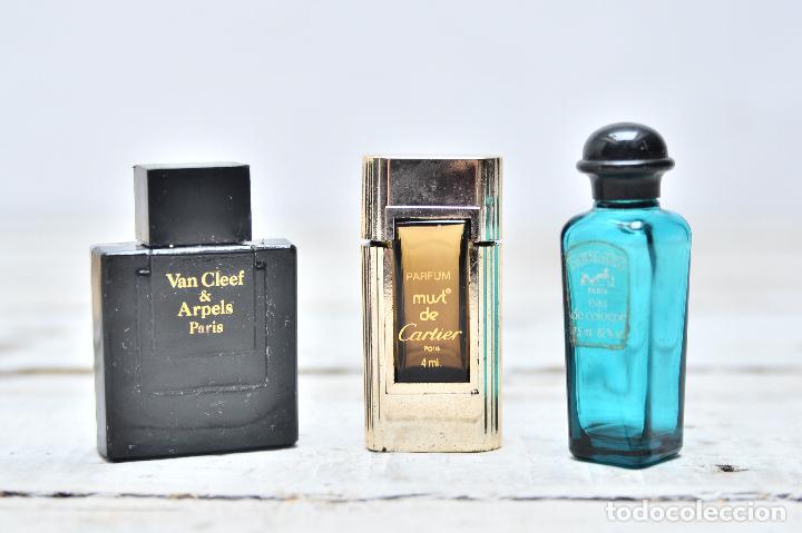 Miniaturas de perfumes antiguos: PERFUME MINIATURA FRASCO COLONIA CARTIER HERMES VAN CLEEFE EAU TOILETTE PARFUM PARIS BOTE CRISTAL