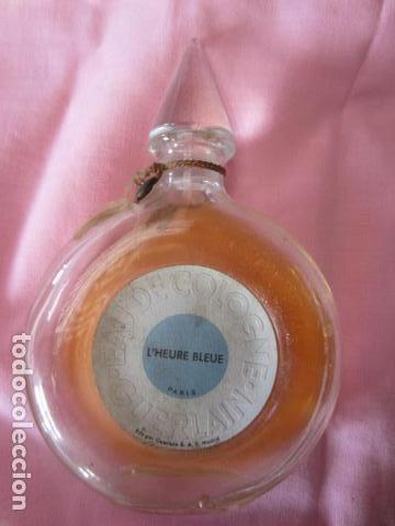 Miniaturen von alten Parf&uuml;men: ANTIGUA BOTELLA - EAU DE COLOGNE GUERLAIN - L&acute;HEURE BLEUE - 10CM X 14.5CM