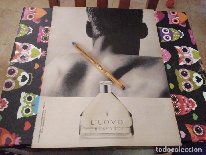 Miniaturen von alten Parf&uuml;men: ANTIGUO ANUNCIO PUBLICIDAD PARA ENMARCAR PERFUME L'UOMO TRUSSARDI POSIBLE RECOGER EN MALLORCA