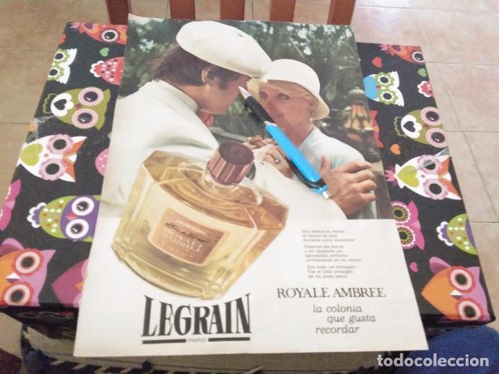 Miniaturen von alten Parf&uuml;men: ANTIGUO ANUNCIO PUBLICIDAD PARA ENMARCAR PERFUME COLONIA LEGRAIN ROYALE AMBREE