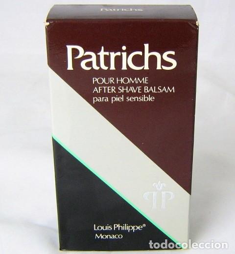 Miniaturas de perfumes antiguos: D51 CAJA ORIGINAL VACIA PATRICHS, AFTER SHAVE, 120 ML, LOUIPHILIPPE-MONACOS