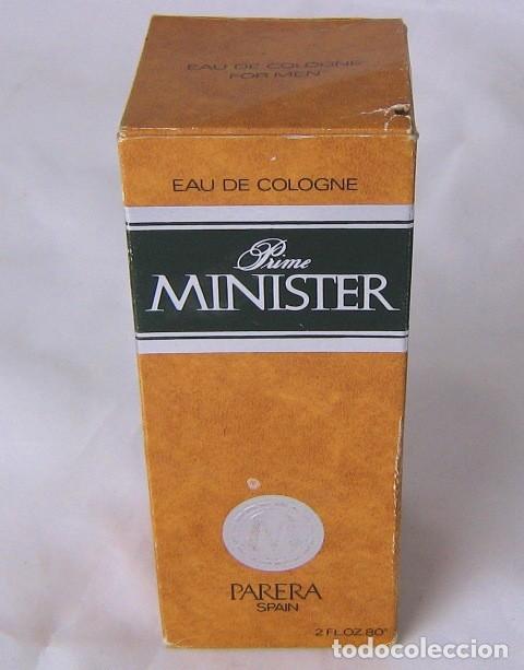 Miniature di profumi antiche: D51 CAJA ORIGINAL VACIA, EAU DE COLOGNE PRIME MINISTER, DE 14X5,8 CMS, PARERA-BADALONA