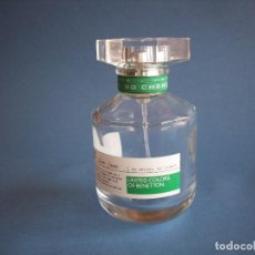 Miniaturas de perfumes antiguos: BOTELLA VACIA DE COLONIA, UNITED COLORS BENETTON, 80ML. Lote 114809207
