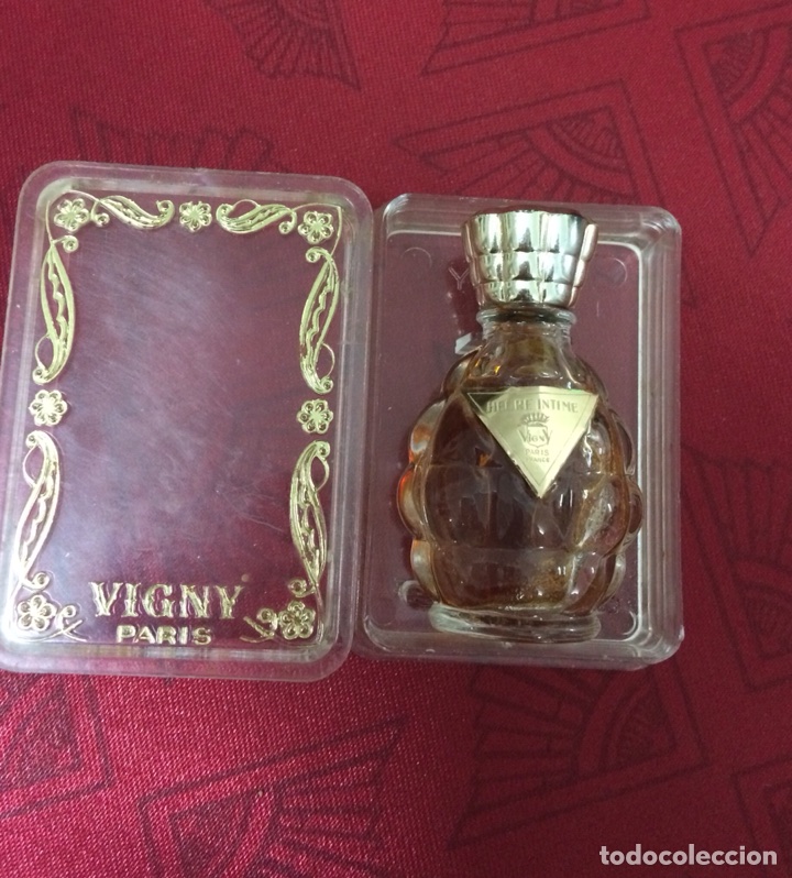 Miniature di profumi antiche: Miniatura perfume Heure Intime de Vigny con caja. Muy rara.