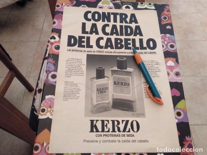 &Eacute;chantillons de parfums anciens: ANTIGUO ANUNCIO PUBLICIDAD PARA ENMARCAR LOCION PARA CAIDA DE PELO KERZO CON PROTEINAS DE SEDA