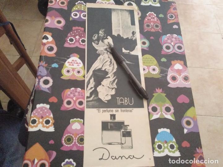 &Eacute;chantillons de parfums anciens: ANTIGUO ANUNCIO PUBLICIDAD PARA ENMARCAR PERFUME TABU DANA RECOGIDA GRATIS EN MALLORCA
