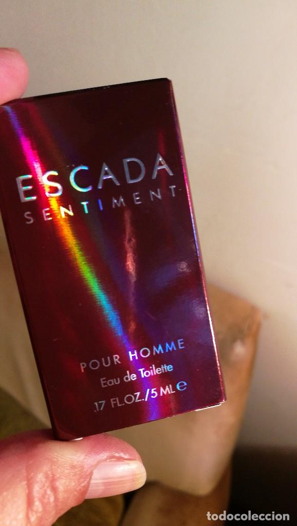 Miniaturas de perfumes antiguos: ESCADA, MUESTRA FOR MEN SENTIMENT. - Foto 4
