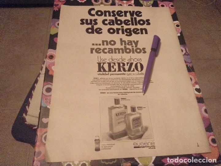 Miniaturen von alten Parf&uuml;men: ANTIGUO ANUNCIO PUBLICIDAD PARA ENMARCAR COLONIA PERFUME KERZO EUGENNE INSTITUTO PARIS
