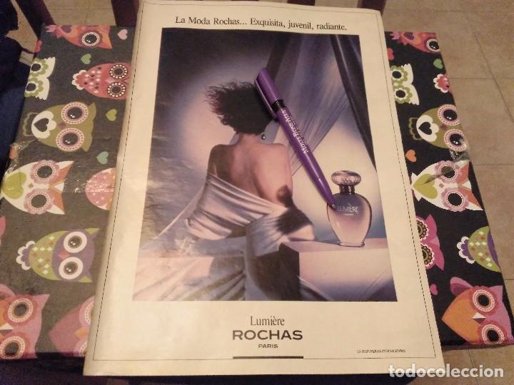 Miniaturen von alten Parf&uuml;men: ANTIGUO ANUNCIO PUBLICIDAD A&Ntilde;OS 80 PARA ENMARCAR PERFUME COLONIA LUMIERE ROCHAS PARIS