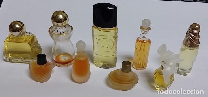 Miniaturas de perfumes antigos: 9 MINIATURAS DE PERFUME QUE HAN PERDIDO LA ETIQUETA, POR LO QUE DESCONOCEMOS LA MARCA.