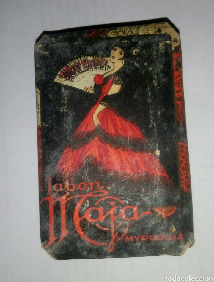 Miniaturas de perfumes antigos: Peque&ntilde;a pastilla jabon La Maja