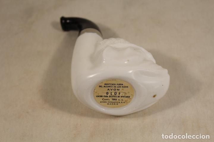 Miniaturas de perfumes antiguos: BOTELLA DE COLONIA DE AVON CON FORMA DE -  pipa  - perro - Foto 3