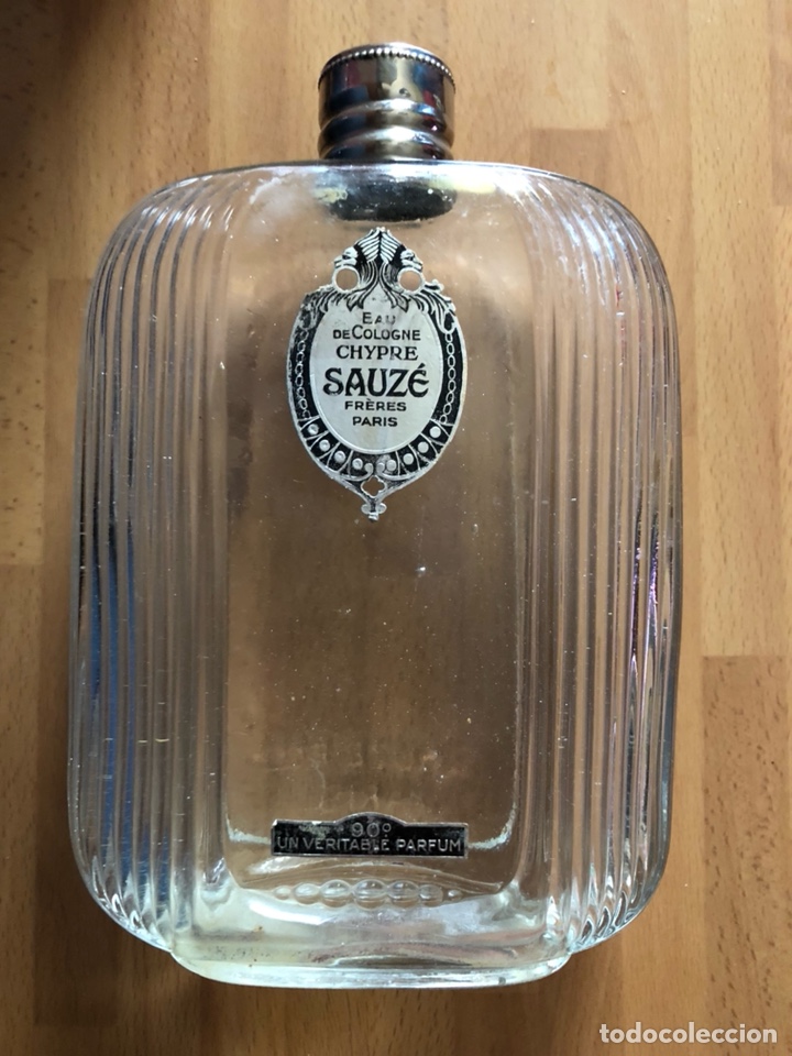 Miniaturen von alten Parf&uuml;men: Botella de perfume Art Deco.agua de colonia.eau de cologne chypre sauze paris.21 cm de alto