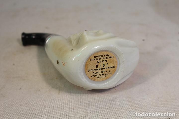 Miniaturas de perfumes antiguos: BOTELLA DE COLONIA DE AVON CON FORMA DE - pipa - perro - Foto 2