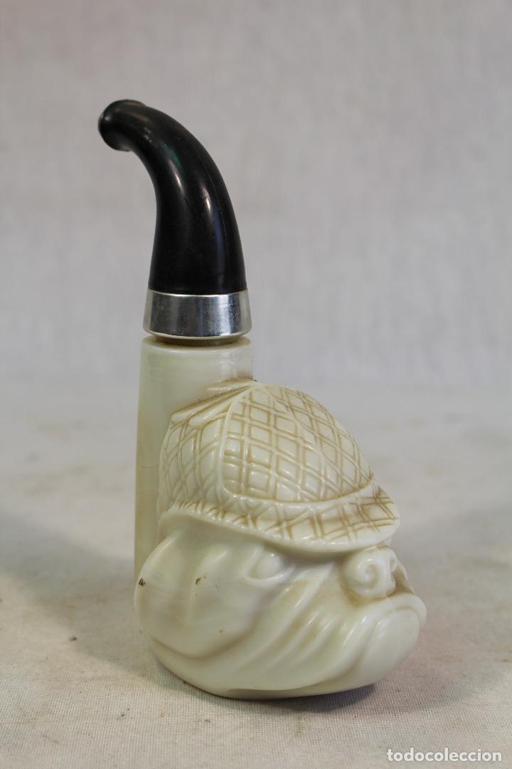 Miniaturas de perfumes antiguos: BOTELLA DE COLONIA DE AVON CON FORMA DE - pipa - perro - Foto 4