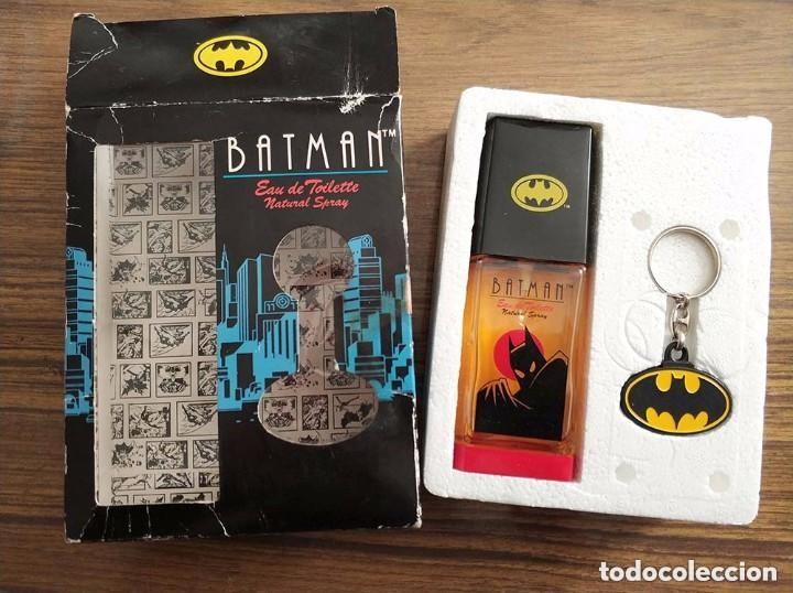 Miniatures of antique perfumes: pack colonia mas regalo llavero batman nuevo a estrenar